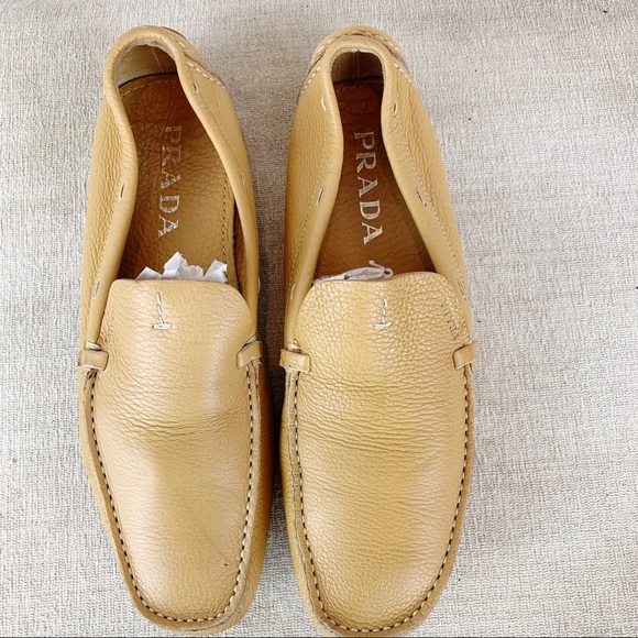 Prada Beige Leather Loafers - Picture 6 of 7